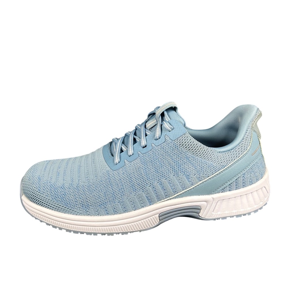 Orthofeet 80015 Womens Blue Stretch Knit Walking Shoes Sneakers 11.5 Wide